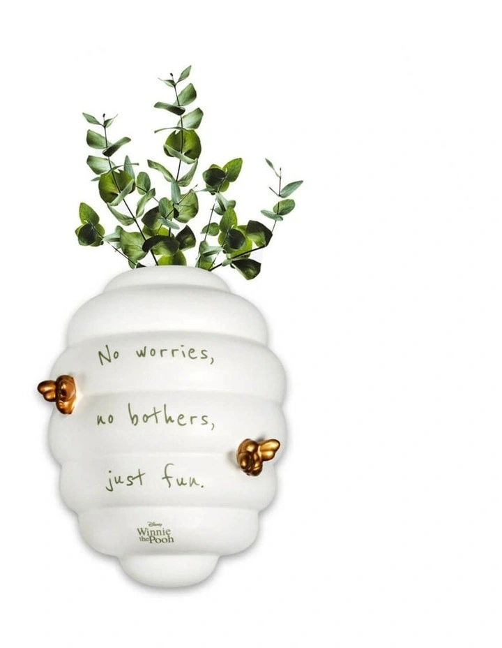 Beehive - Winnie the Pooh Wall Vase in White image 1