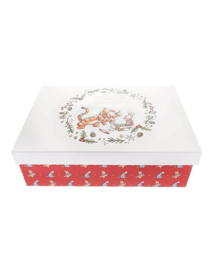 Decorations and Whatnots Gifts- Winnie the Pooh Christmas: Storage Box in Red image 2