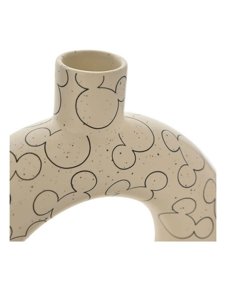 Mickey Pattern Circle Vase in Beige image 3