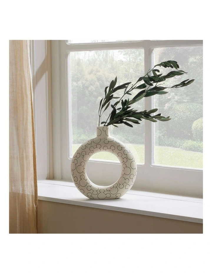 Mickey Pattern Circle Vase in Beige image 5