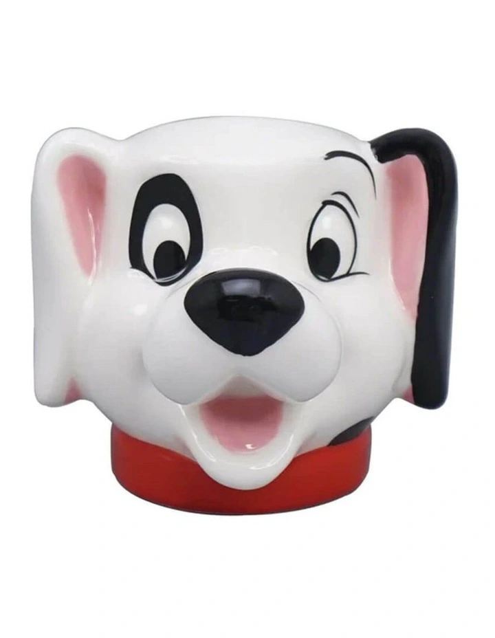 101 Dalmations, Hand Sculpted and Painted 3D Patch Shaped Ceramic Pot in Multi image 1