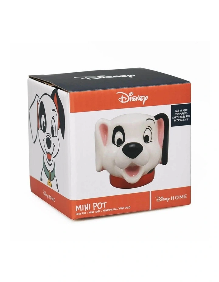 101 Dalmations, Hand Sculpted and Painted 3D Patch Shaped Ceramic Pot in Multi image 3