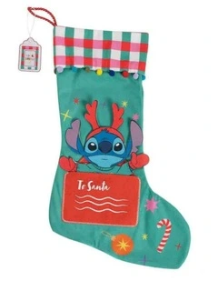 Stitch Christmas Stocking in Green