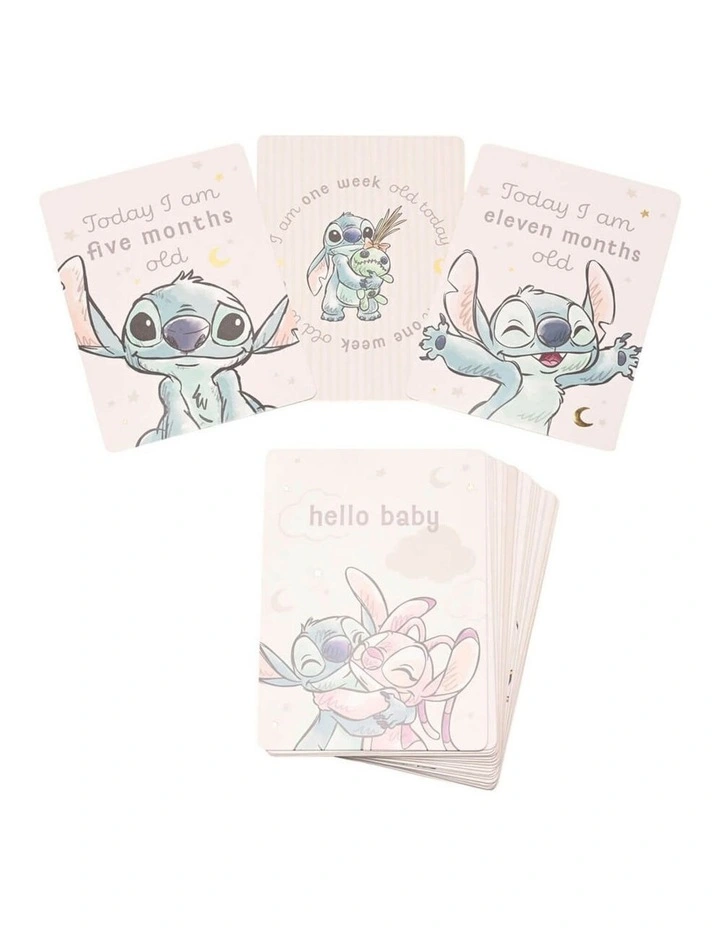 Stitch Baby Milestone Decoration Cards (8 Years ) in Beige image 1