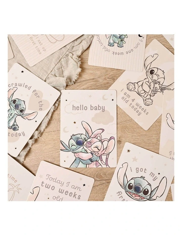 Stitch Baby Milestone Decoration Cards (8 Years ) in Beige image 2