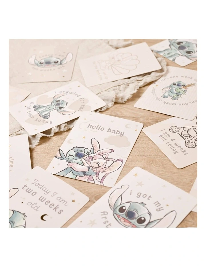 Stitch Baby Milestone Decoration Cards (8 Years ) in Beige image 3