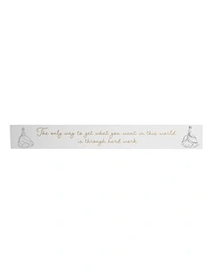 Collectible Desk Plaque Tiana MDF Gifting Decoration in White