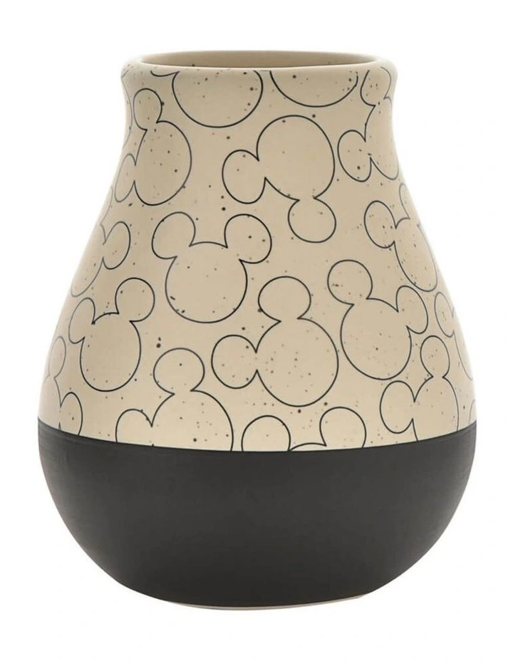 Mickey Pattern Dipped Vase in Beige image 1