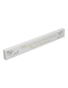 Collectible Desk Plaque Ariel MDF Gifting Decoration in White