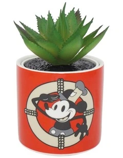 Classics 'Mickey Mouse' Planter With Faux Plant Gift in Red