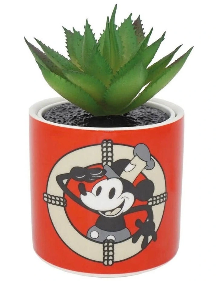 Classics 'Mickey Mouse' Planter With Faux Plant Gift in Red image 1