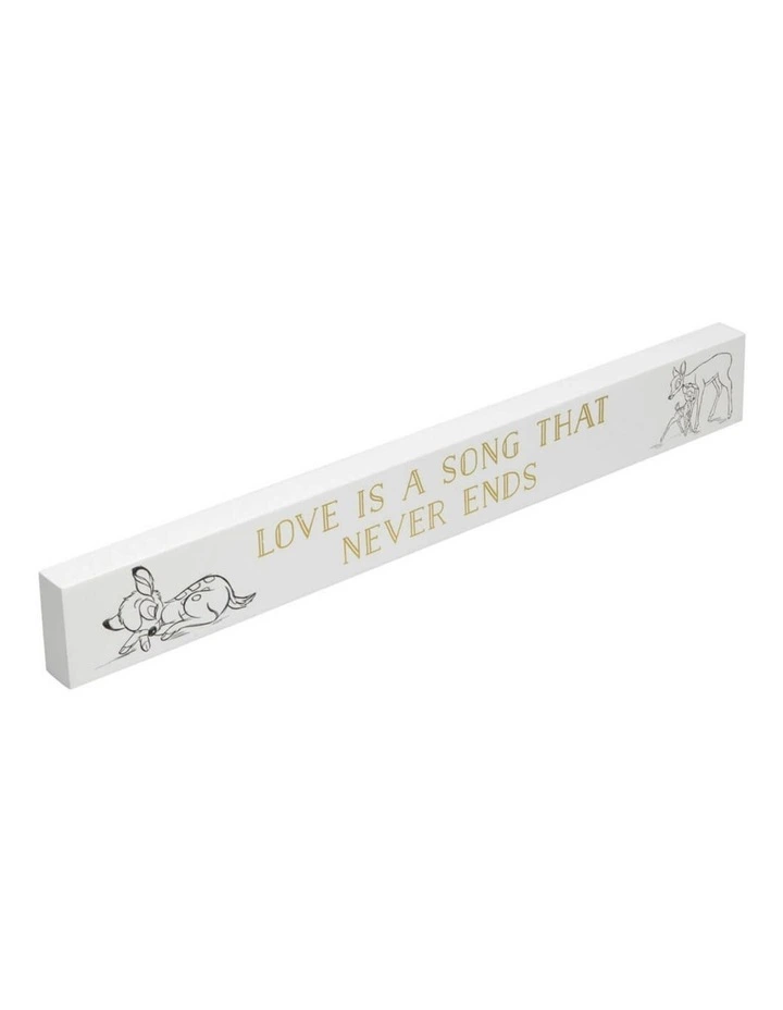 Collectible Bambi Desk Plaque in White image 1