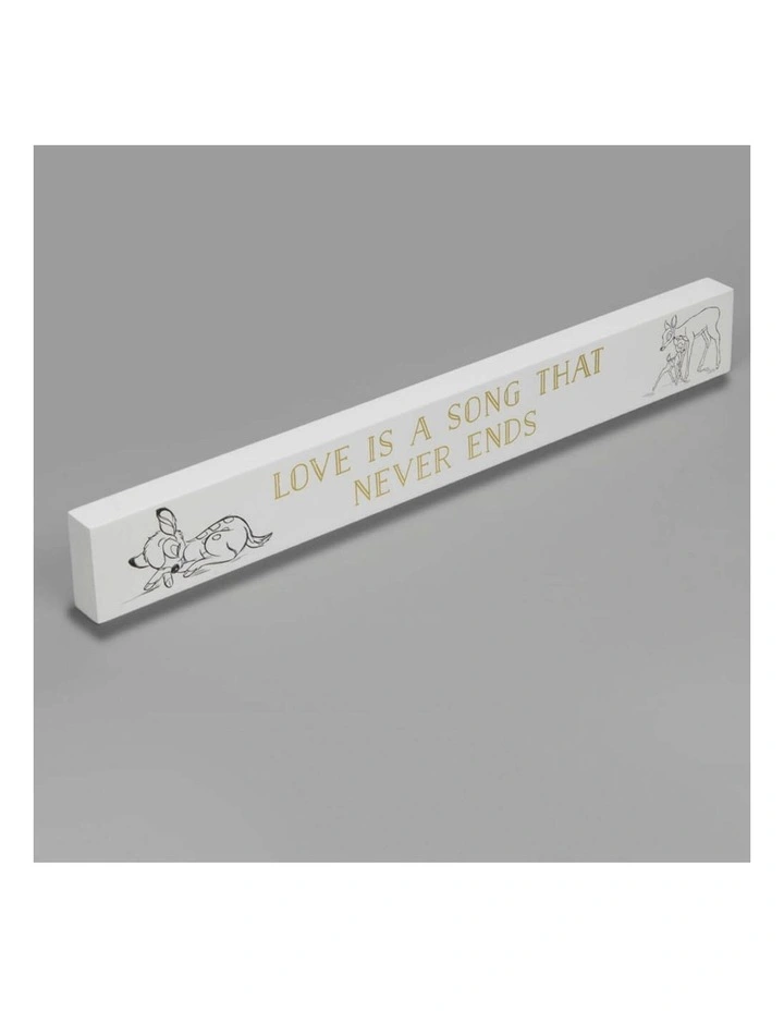 Collectible Bambi Desk Plaque in White image 2