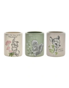 Forest Friends Character Pots Set Of 3 in Multi