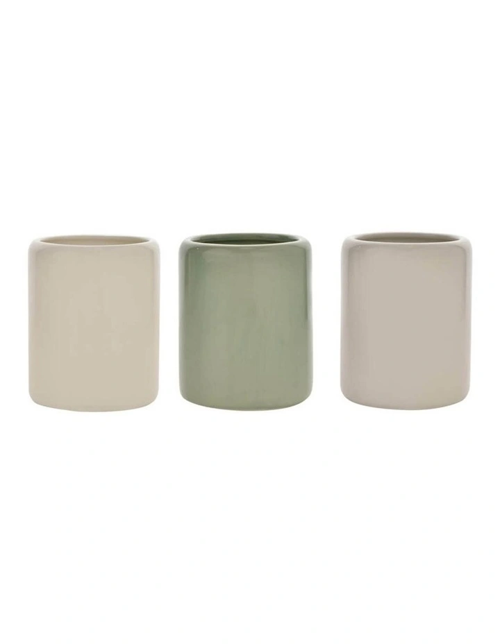 Forest Friends Character Pots Set Of 3 in Multi image 2