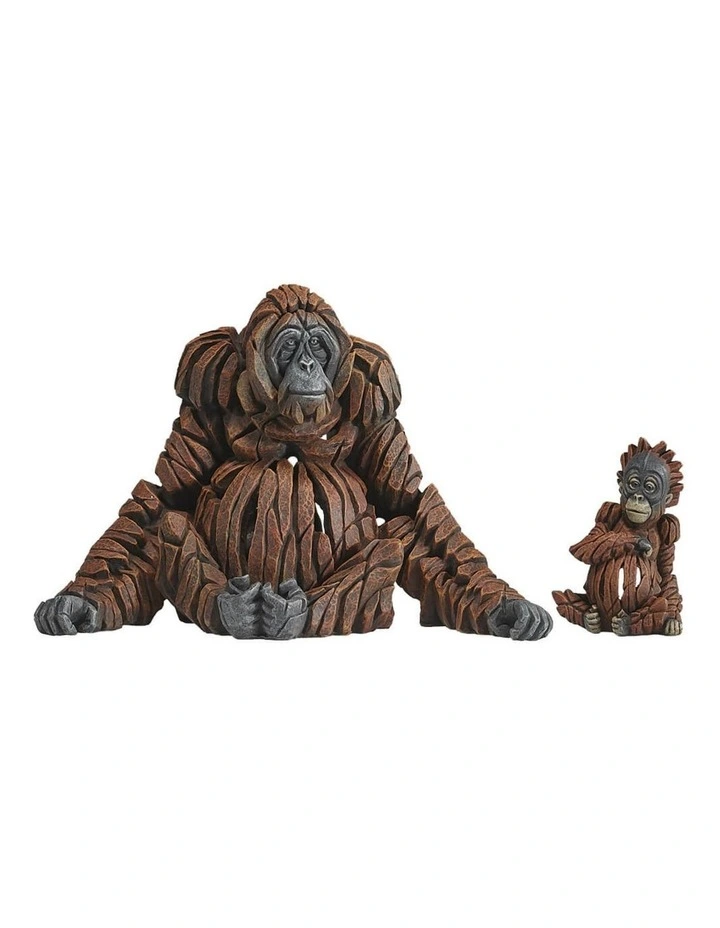 Edge Miniature Orangutan Sculpture Set in Brown image 1