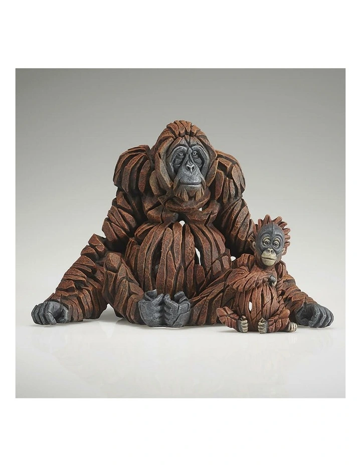 Edge Miniature Orangutan Sculpture Set in Brown image 3