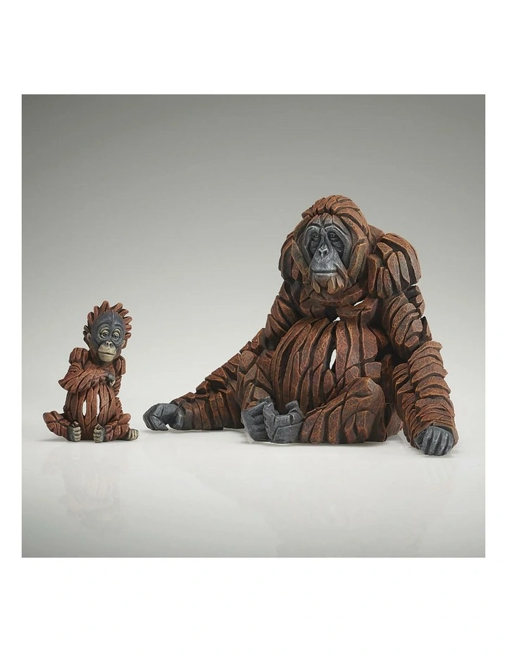 Edge Miniature Orangutan Sculpture Set in Brown image 5