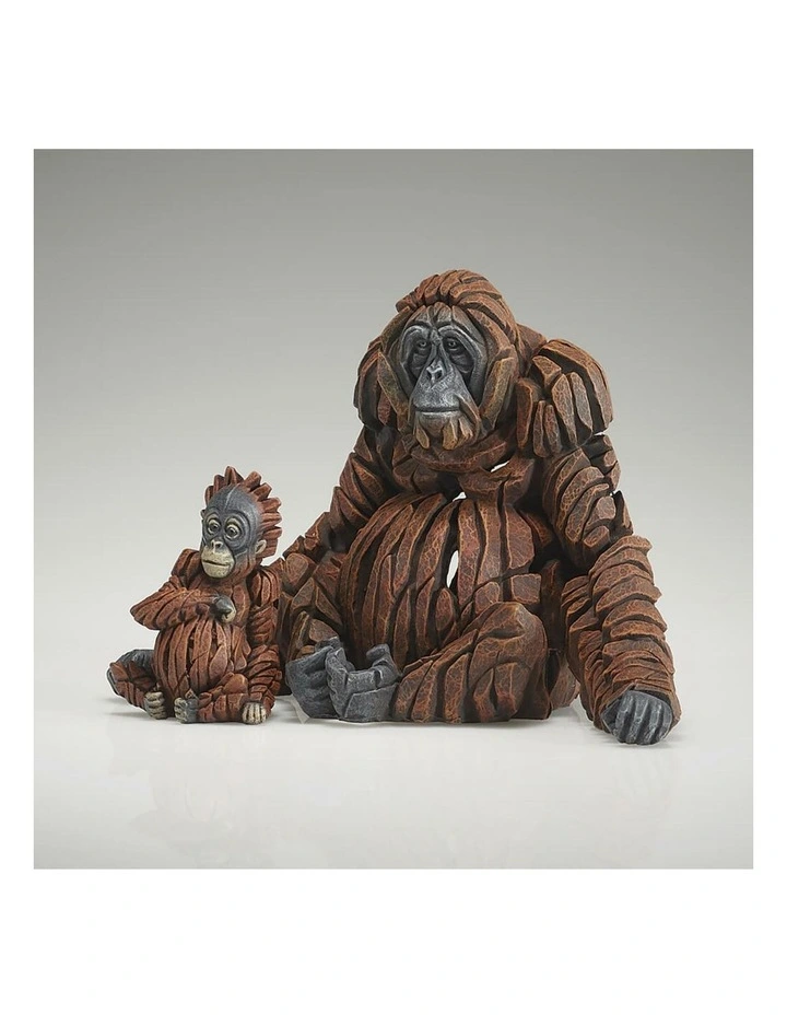 Edge Miniature Orangutan Sculpture Set in Brown image 6