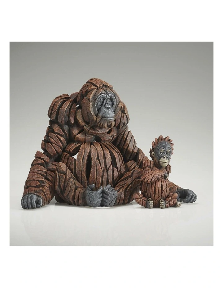 Edge Miniature Orangutan Sculpture Set in Brown image 7