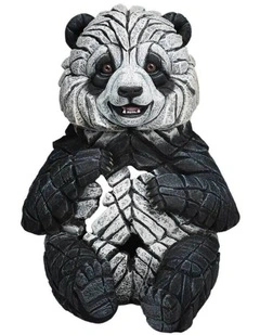 Stone Resin Panda Cub Figure in Multi