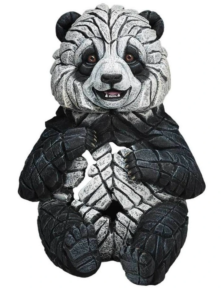 Stone Resin Panda Cub Figure in Multi image 1