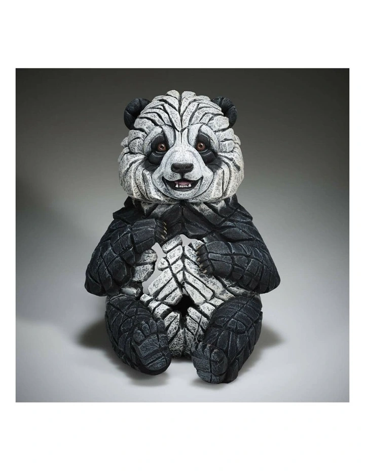 Stone Resin Panda Cub Figure in Multi image 2