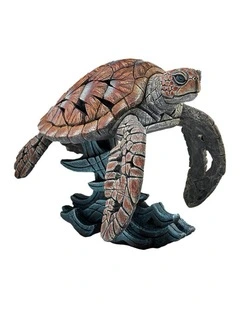Sea Turtle Figure Sculpture in Multi