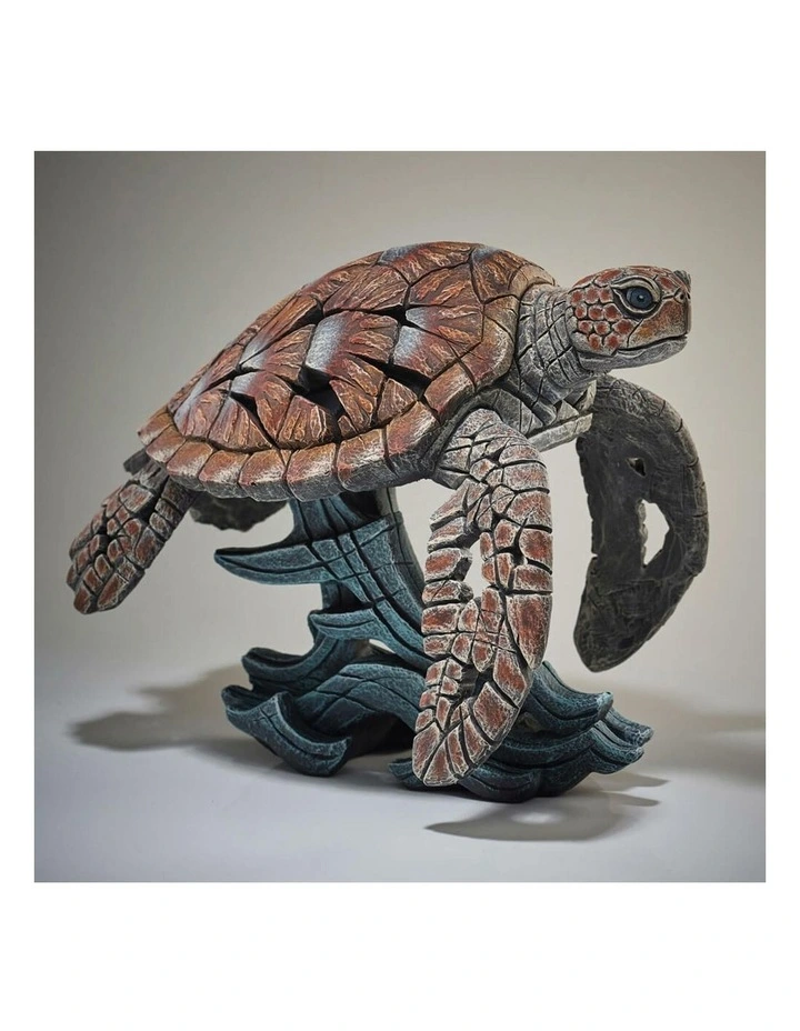 Sea Turtle Figure Sculpture in Multi image 4