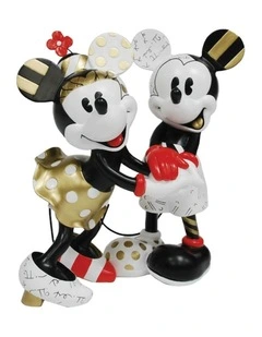 Midas Mickey And Minnie Large Figurine 20cm in Multi