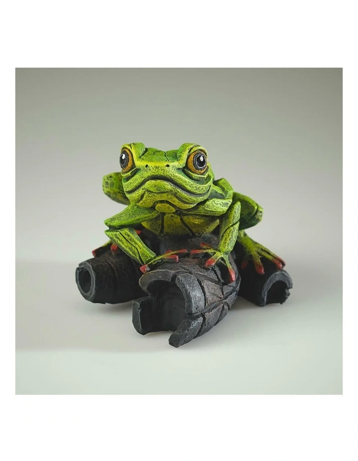 Stone Resin Home Decor African Tree Frog Figure 10cm in Green image 4