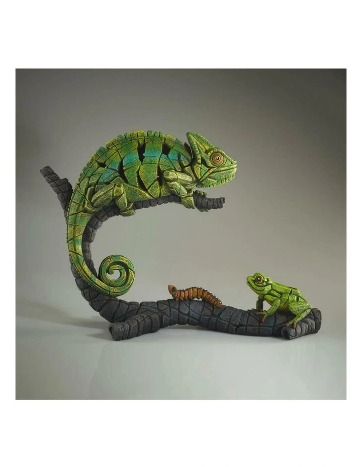 Stone Resin Home Decor African Tree Frog Figure 10cm in Green image 5