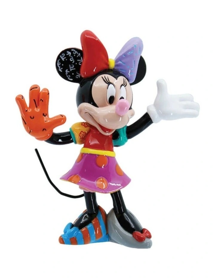 Britto Minnie Mouse Mini Figurine Home Decor Height 10cm in Multi image 1