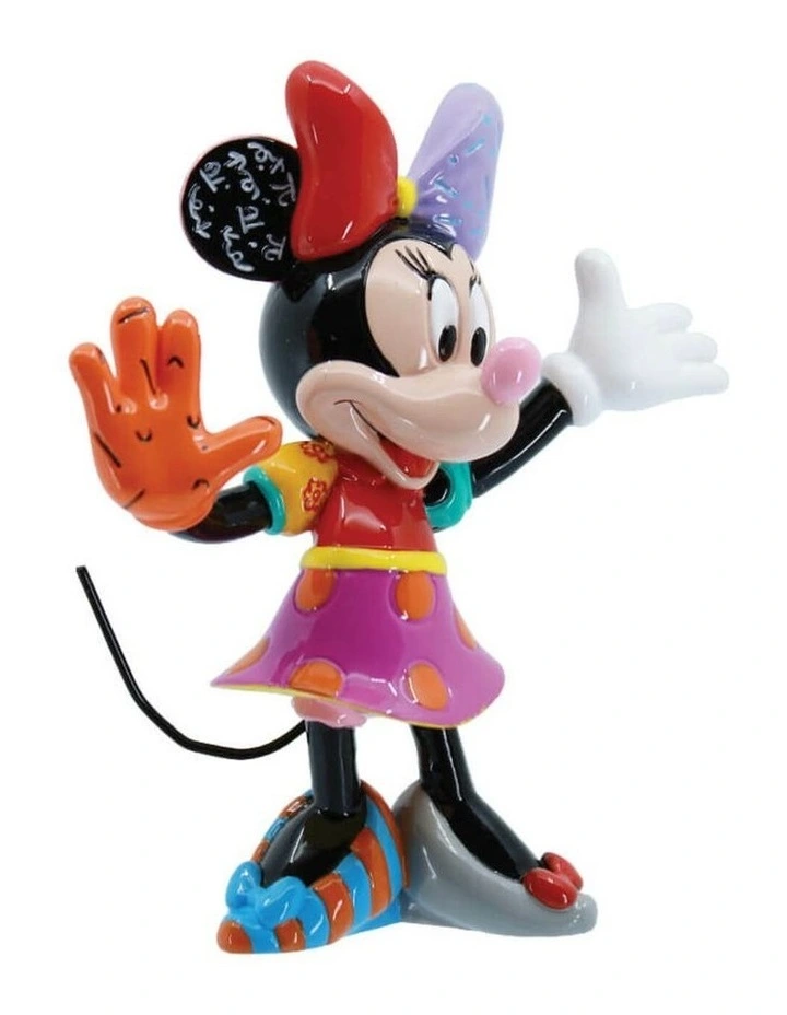 Britto Minnie Mouse Mini Figurine Home Decor Height 10cm in Multi image 3