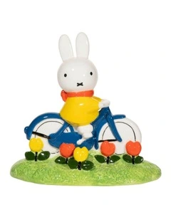 Tulip Garden Bike Ride Figurine in Multi