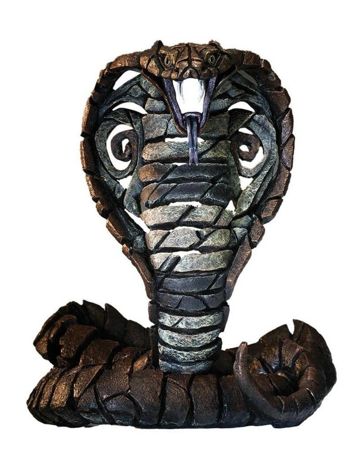Cobra Figure Stone Resin Garden And Home Decor Sculpture in Brown image 1