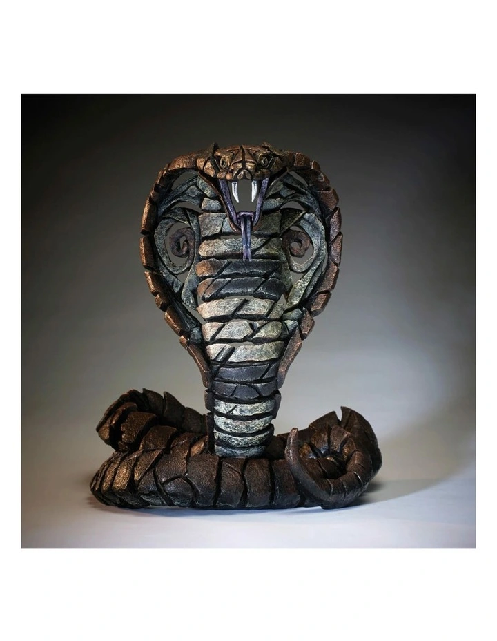 Cobra Figure Stone Resin Garden And Home Decor Sculpture in Brown image 2
