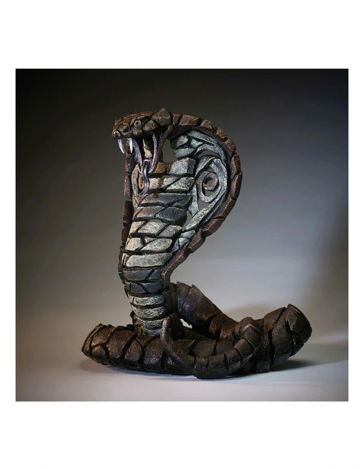Cobra Figure Stone Resin Garden And Home Decor Sculpture in Brown image 3
