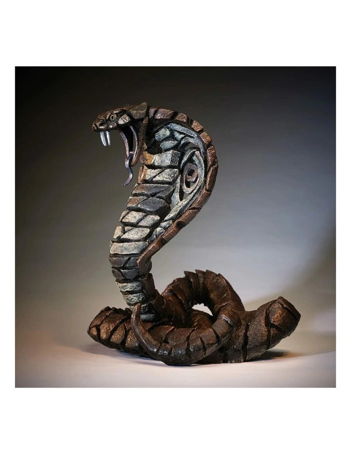 Cobra Figure Stone Resin Garden And Home Decor Sculpture in Brown image 4