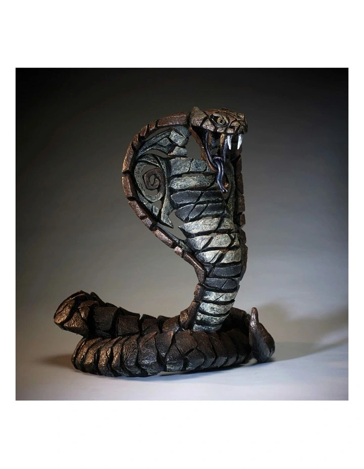 Cobra Figure Stone Resin Garden And Home Decor Sculpture in Brown image 5