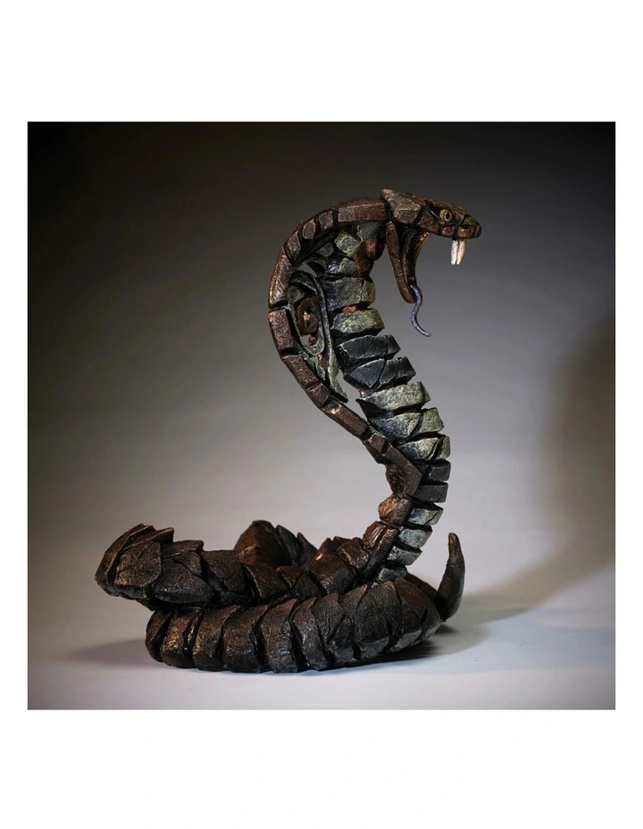 Cobra Figure Stone Resin Garden And Home Decor Sculpture in Brown image 7