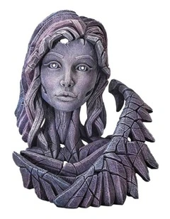 Bust Angel Stone Resin Garden And Home Decor Sculpture in Purple