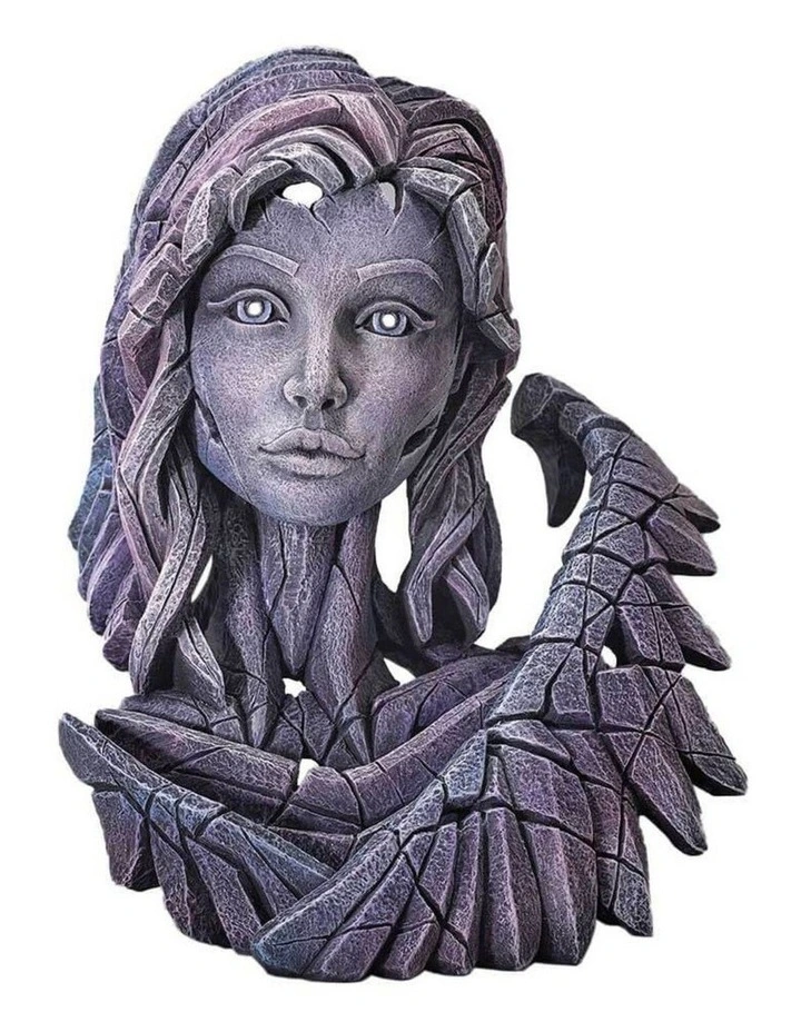Bust Angel Stone Resin Garden And Home Decor Sculpture in Purple image 1