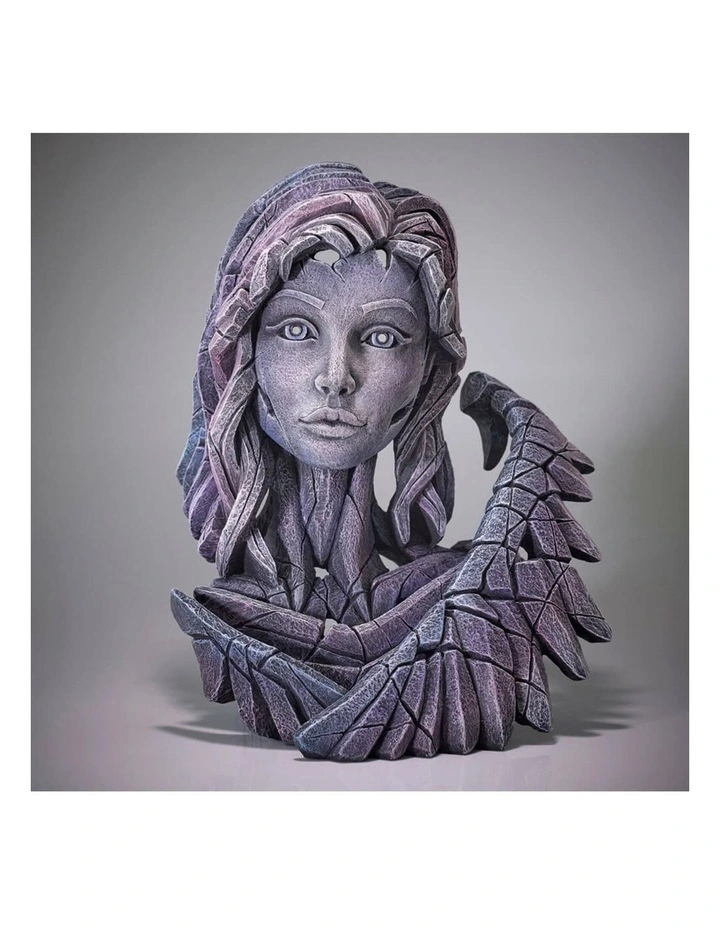 Bust Angel Stone Resin Garden And Home Decor Sculpture in Purple image 2