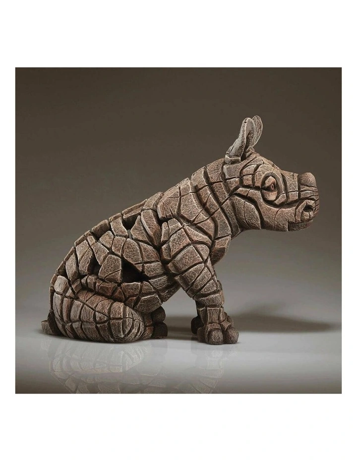 Garden And Home Decor Stone Resin Rhino Calf Figure Height 24cm in Brown image 6
