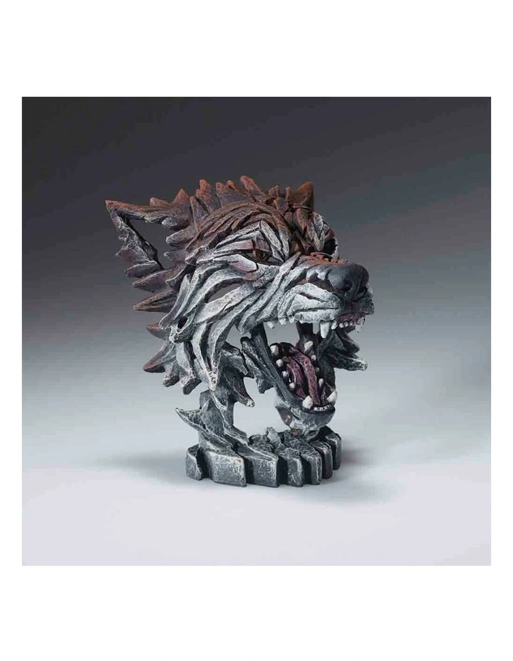 Garden And Home Decor Stone Resin Miniature Wolf Bust Height 13cm in Multi image 4