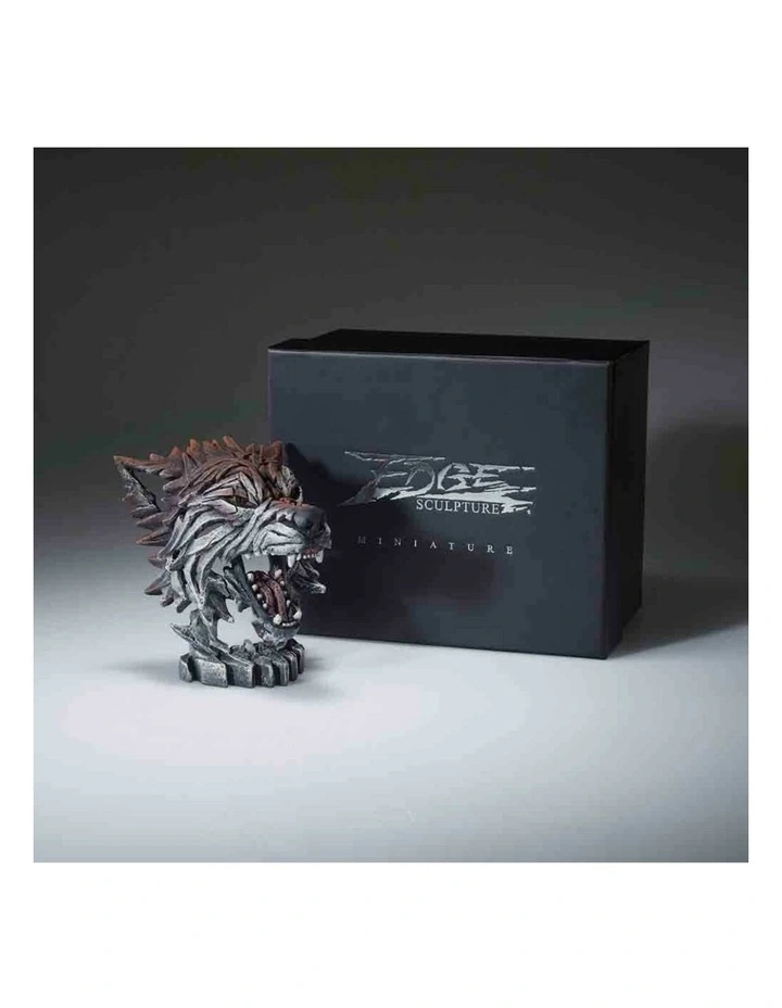 Garden And Home Decor Stone Resin Miniature Wolf Bust Height 13cm in Multi image 7
