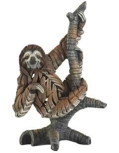 Miniature Sloth Figure Sculpture in Multi