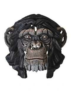 Garden And Home Decor Stone Resin Chimpanzee Bust Height 30cm in Multi