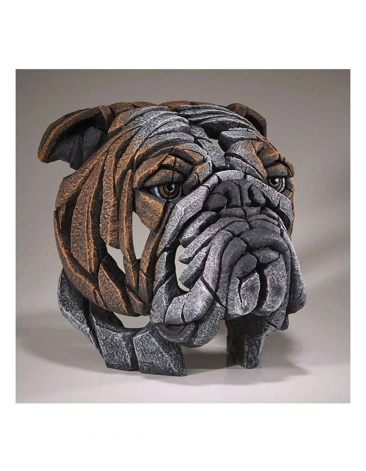 Stone Resin Bust Bulldog Garden And Home Decor Sculpture in Multi image 4